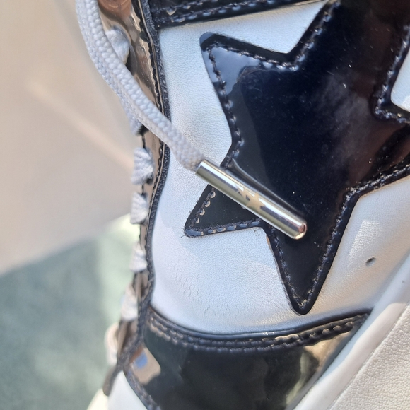 A Bathing Ape Bapesta Low Patent Black Sneaker Mens Shoes Size 12 - Picture 8 of 10